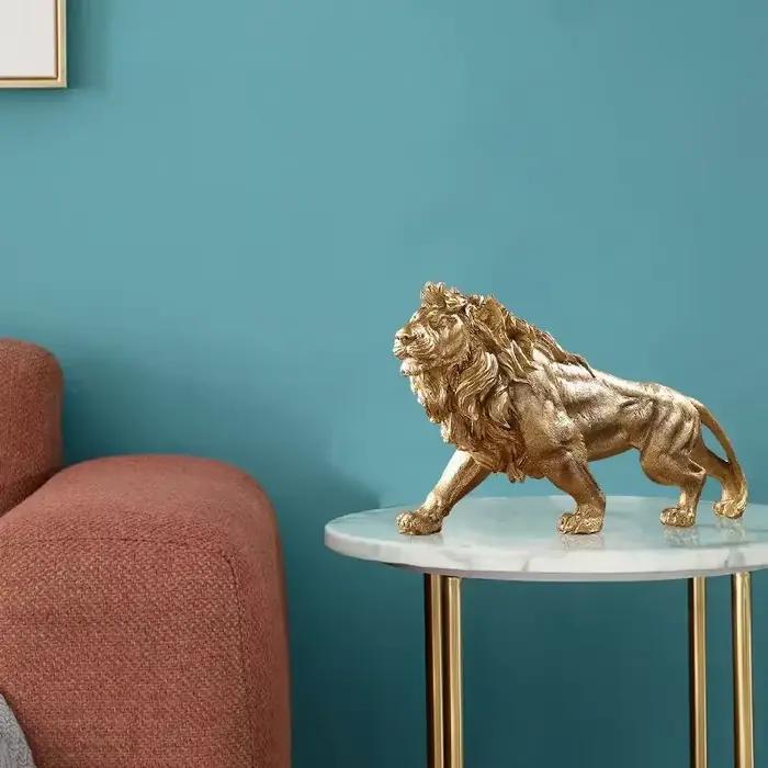 Ornement en résine Roi Lion Doré