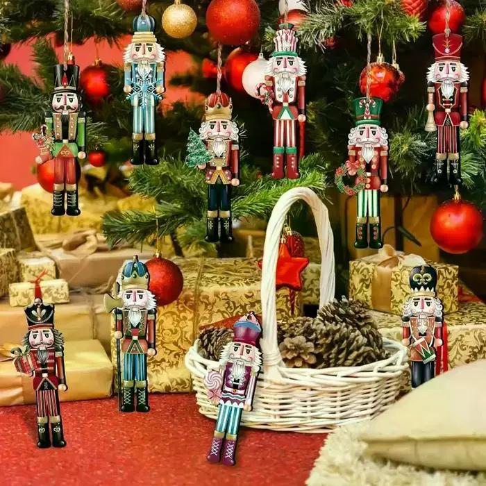 Ensemble décoratif casse-noisette en bois