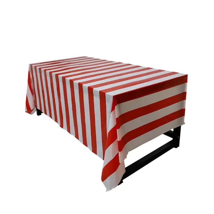 Nappe rayée rouge et blanche de Noël