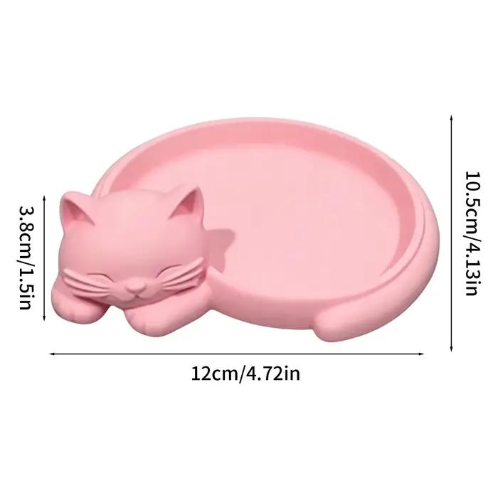 Plateau à bijoux décoratif en forme de chat