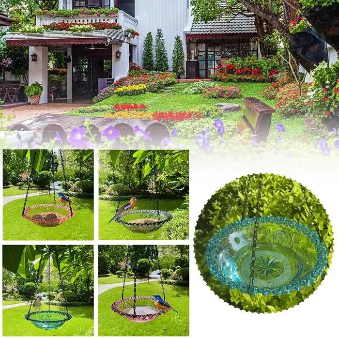 Confrontal Bird Feeding Escalade Décoration de jardin