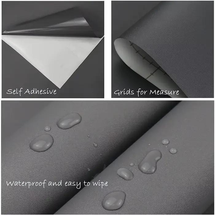 Papier peint auto-adhésif décoratif en vinyle blanc mat