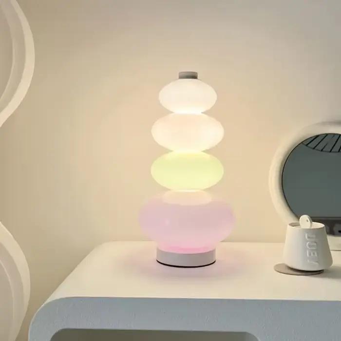 Lampadaire LED Macaron créatif, verre bonbon, lampe de chevet, atmosphère, lampe de bureau, éclairage décoratif pour chambre d'enfant