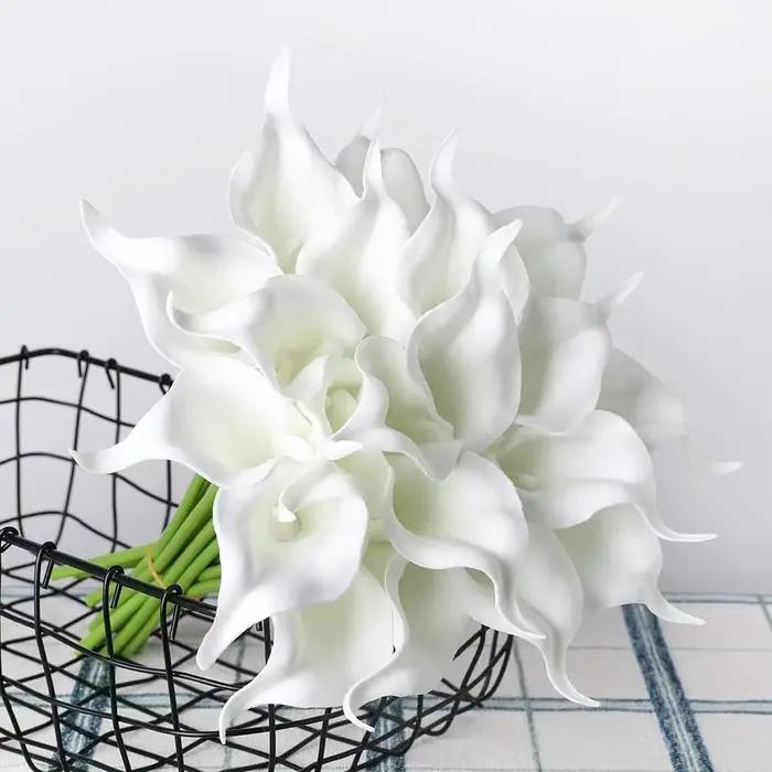 Bouquet de fleurs artificielles, 40cm, fausses fleurs, pour décoration de maison, de jardin, de mariage, de mariée, accessoires de vase, 5/10 pièces
