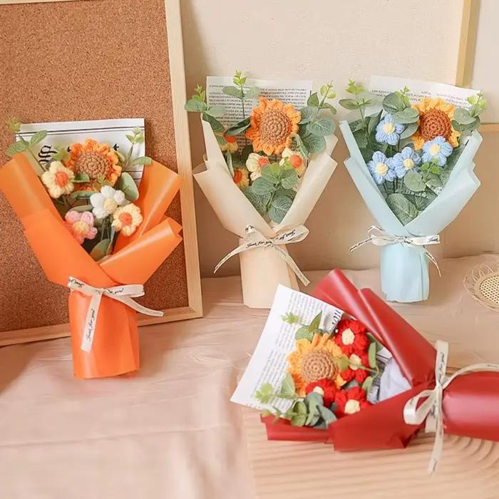 Bouquet de fleurs artificielles au Crochet