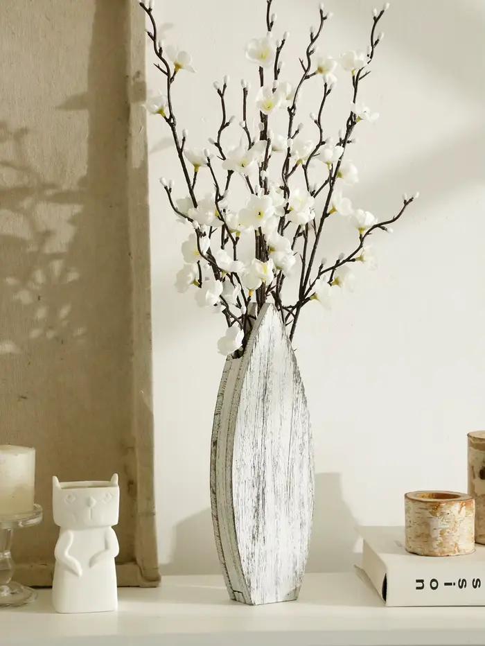 Vase nautique en bois, queue de baleine et planche de surf