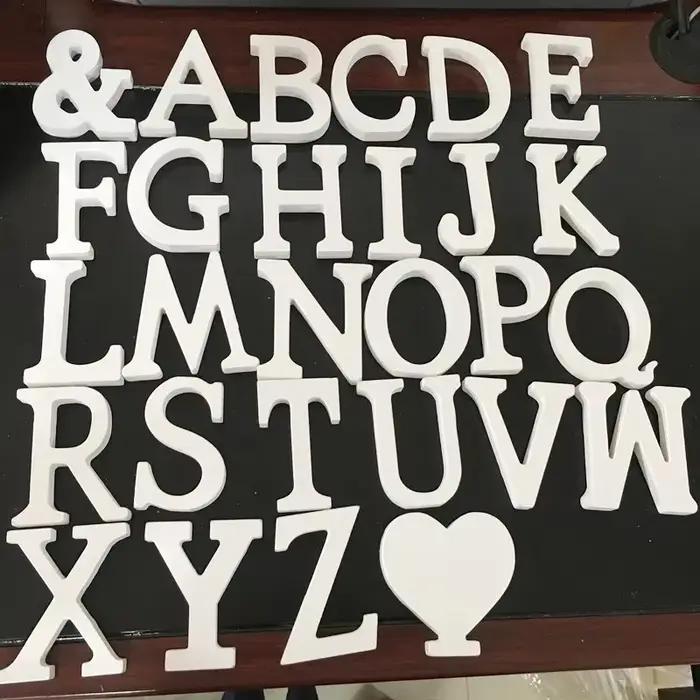 Bricolage décor à la maison lettres en bois Alphabet mot mariée fête de mariage