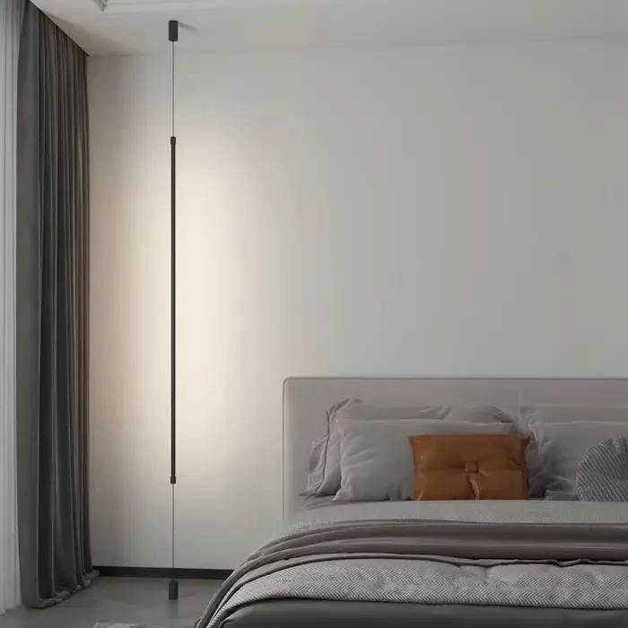 Lampadaire LED moderne noir de 120cm, éclairage décoratif pour la maison, luminaire d'intérieur pour salon, chambre à coucher, salle à manger