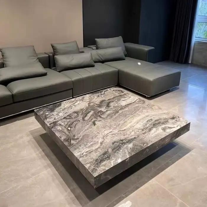 Table basse moderne transparente