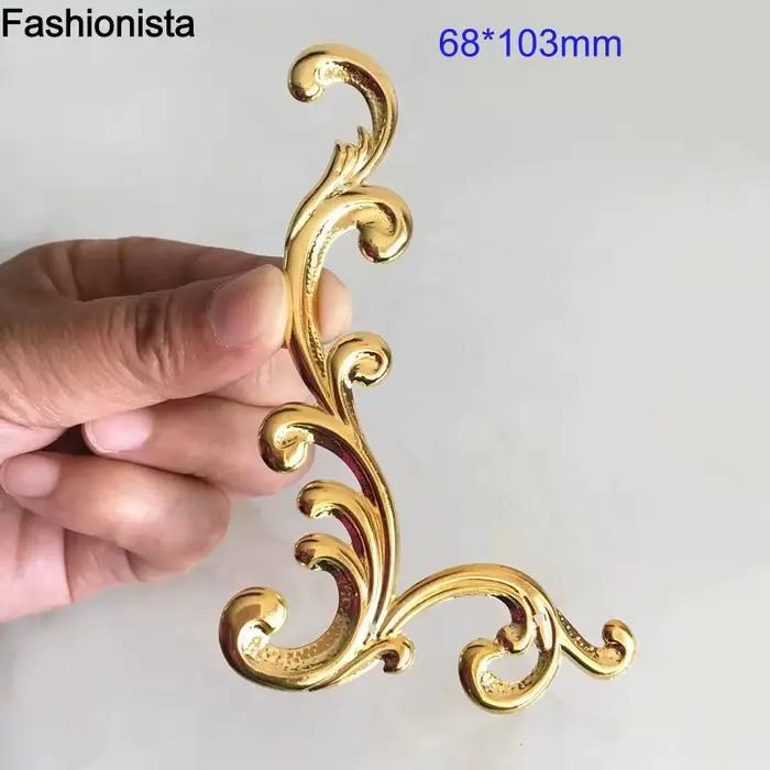 10 pièces - Grand panneau décoratif en métal filigrané 68*103mm