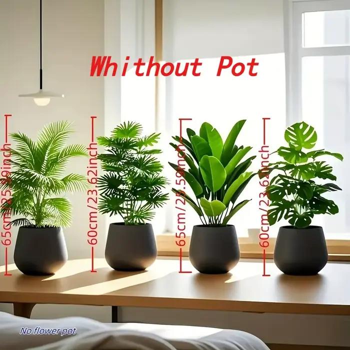 Ensemble de grandes plantes de palmier artificielles