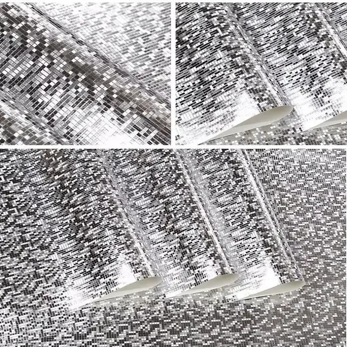 Papier peint à effet miroir scintillant
