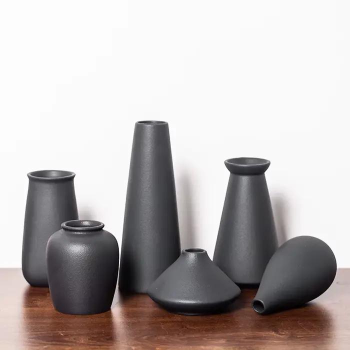 Petit vase en céramique pour plantes à fleurs, 256 vases pour étagère de table moderne, décor de maison, vase en céramique conviviale ré et élégant pour mariage
