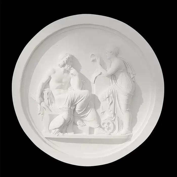 Reliefs décoratifs en plâtre Déesse et Jupiter
