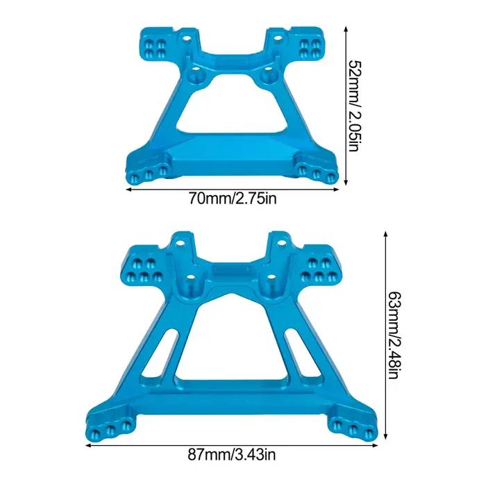 1 jeu de tour de choc avant et arrière en alliage d'aluminium pour 1/10 Traxxas BL-2S Slash 4x4 4WD RC, pièces de rechange de mise à niveau de voiture
