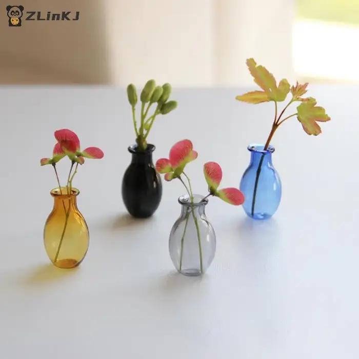Mini Vase en Verre Aimant de Réfrigérateur Créatif 3D