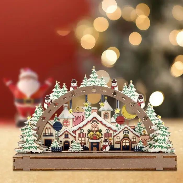 Ornement de noël en bois du père noël