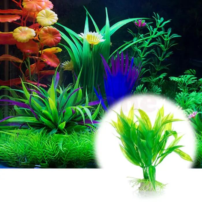Plantes artificielles pour aquarium merveilleuses plantes sous-marines décoratives poissons cachettes habitat aquarium naturel-decoration