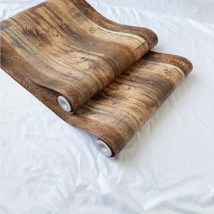 Papier peint en bois réaliste 3D – PVC auto-adhésif