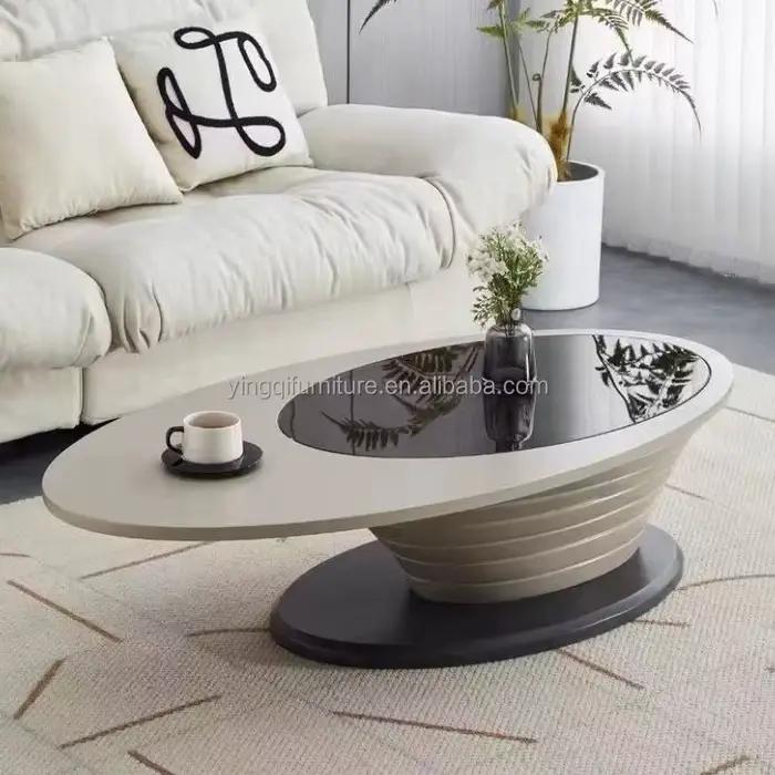 Tables basses créatives nordiques pour meubles de salon avec miroir supérieur en verre sur la Table centrale