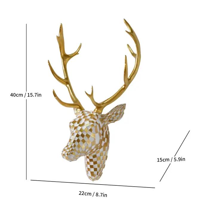 Décoration murale tête de cerf en mosaïque moderne