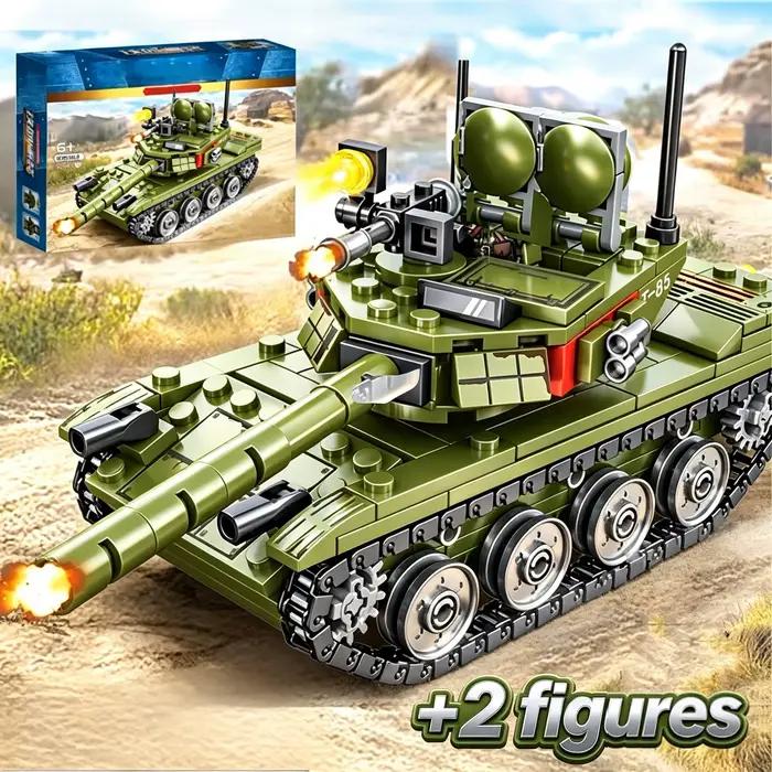 Blocs de construction de chars, blocs de construction de véhicules blindés, modèle de char militaire, jouet DIY pour enfants, cadeau de Noël pour garçons