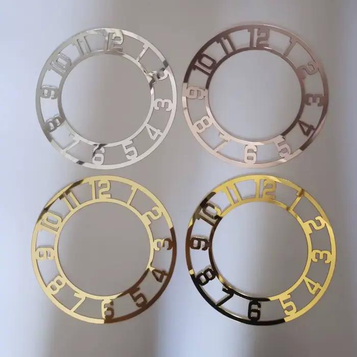 Autocollant de papier peint-horloge ronde en chiffres romains