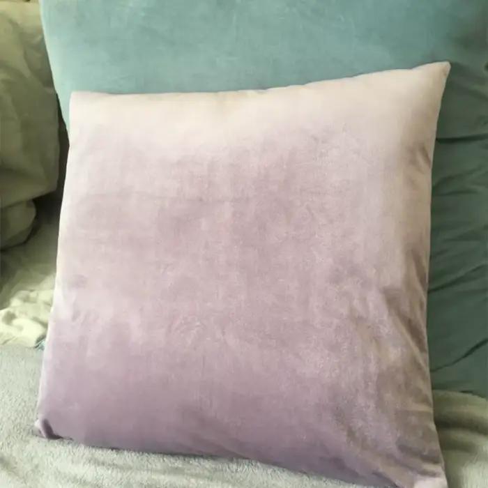 Housses de coussin en velours violet clair, taies d'oreiller douces 45x45, décoration nordique pour la maison, pour coussins de canapé