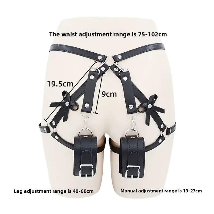 Sangles de bondage en cuir. Accessoires sexy en forme de papillon. BDSM. Sangles de maintien des hanches. Ajustable. Jeux pour adultes. Jouets sexuels érotiques.