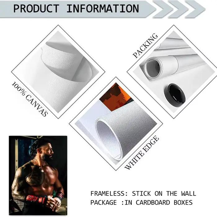 R-roman r-reigns affiche de lutte professionnelle impression HD toile murale personnalisée Photos d'art pour salon décor à la maison