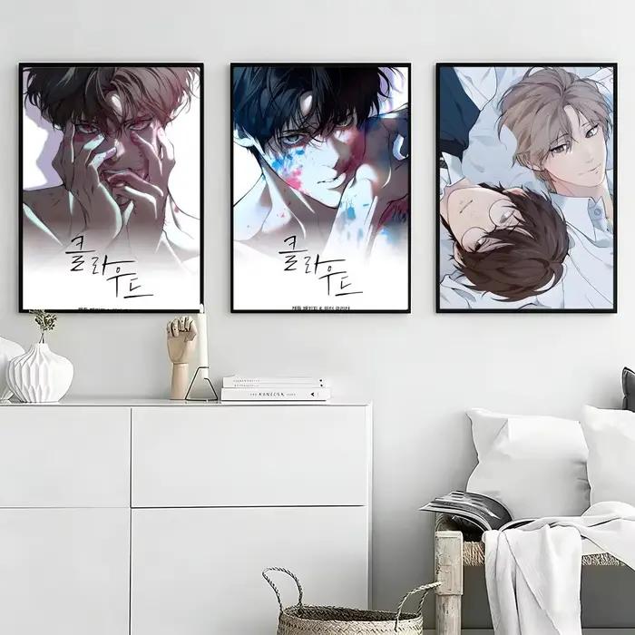 Autocollants muraux auto-adhésifs pour garçon, Webtoon Lost In The Cloud, décoration murale HD pour chambre et maison, cadeau