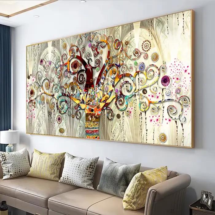 Toile d'art mural avec arbre de vie de Gustav Klimt
