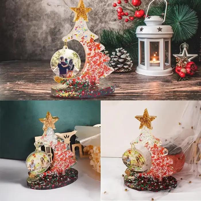 Moule de cadre photo en silicone pour arbre de Noël