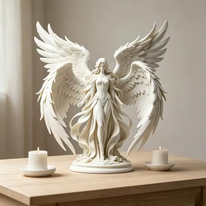 Statue d'ange gardien imprimée en 3D