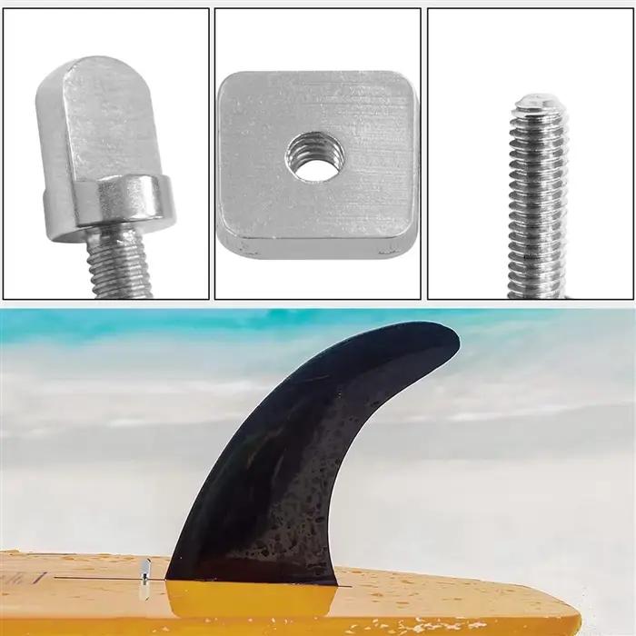 Vis d'aileron de planche de surf amovible NALFI-20 pièces, accessoires de planches de surf d'aileron de pouce de vis d'aileron pour planches de surf Longboards