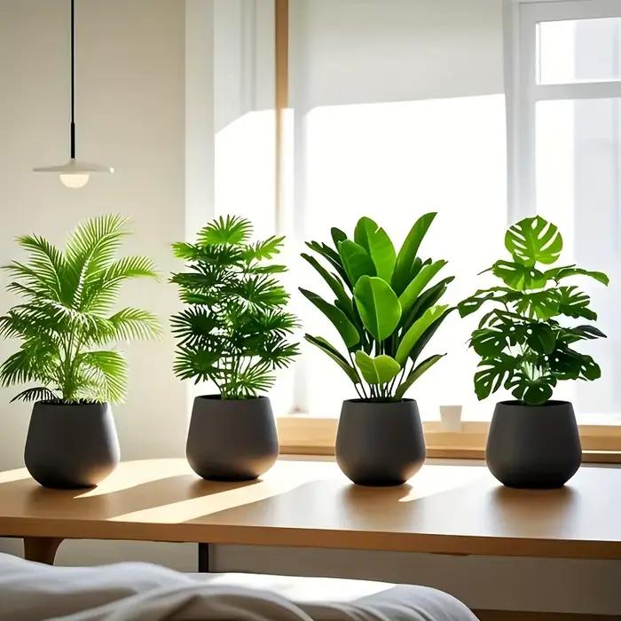 Ensemble de grandes plantes de palmier artificielles