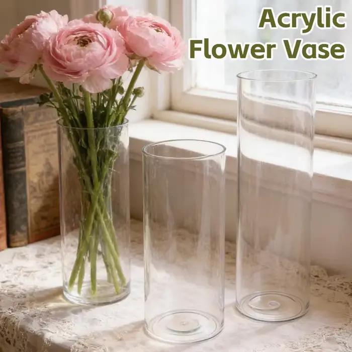 Vase en acrylique transparent