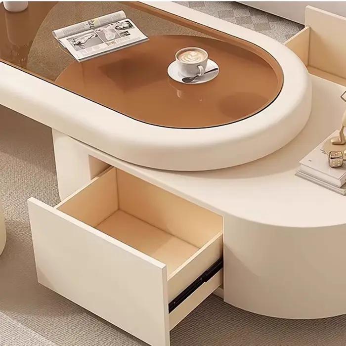 Table basse de luxe de beauté avec rangement