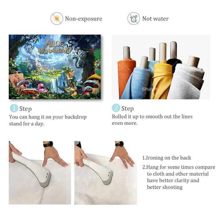 Toile de fond Alice au pays des merveilles pour fête d'anniversaire d'enfants