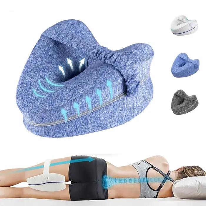 Coussin pour les jambes pour les dormeurs latéraux, coussin pour les genoux pour dormir, coussin ergonomique pour les jambes avec un soutien confortable pour le lit et la maison