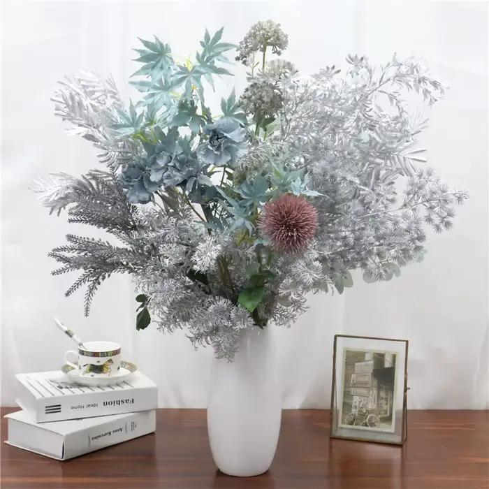 Matériaux d'arrangement de fleurs série argent