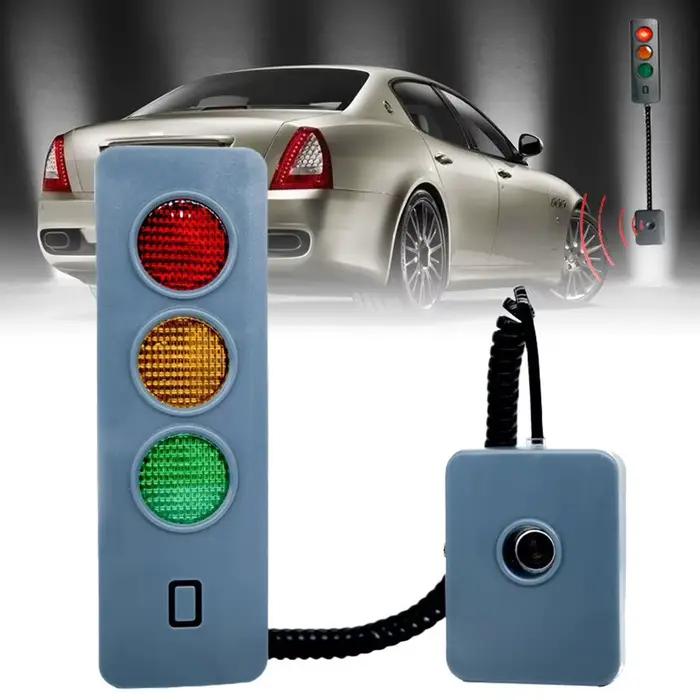 Système d'aide au stationnement automatique anti-collision, aide à l'arrêt de la distance avec lumière trois couleurs, capteur de guidage de voiture réglable à piles