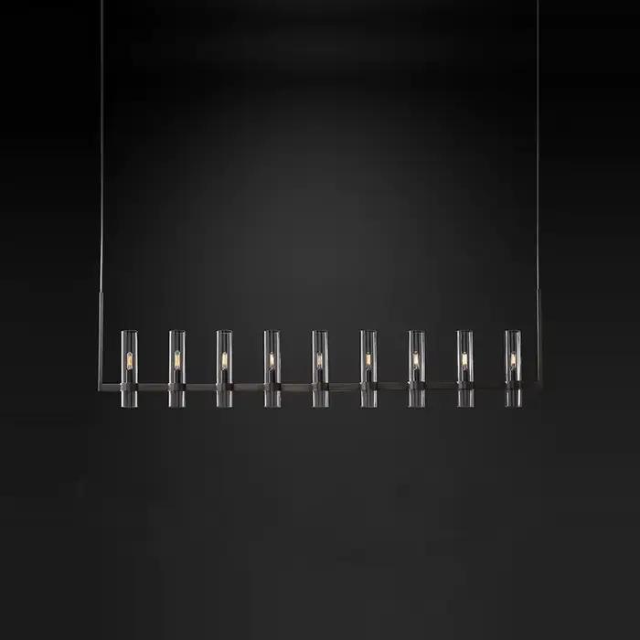 Art déco E14 LED moderne cuivre verre noir or rond Lustre luminaires