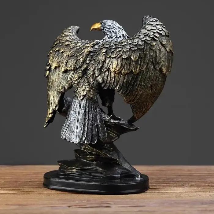 Statue d'aigle décorative en résine, figurine d'Auckland, décoration de bureau à domicile, symboles de la richesse, liberté, puissance, cadeau d'anniversaire, vacances