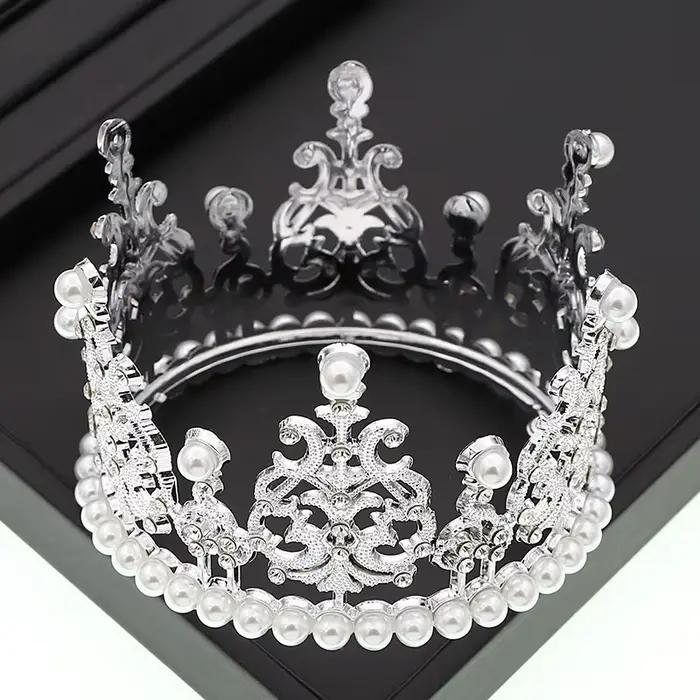 Décoration de gâteau en forme de couronne pour mariage, fournitures de pâtisserie rétro élégantes pour anniversaire et fête de mariage à faire soi-même