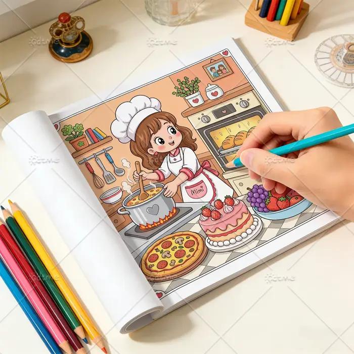 COZY STORE Livre de coloriage pour adultes avec des activités quotidiennes mignonnes et confortables pour la relaxation