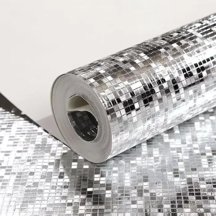 Papier peint à effet miroir scintillant