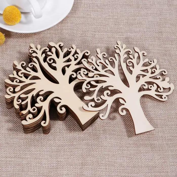 Embellissements d'arbre en bois vierge pour bricolage