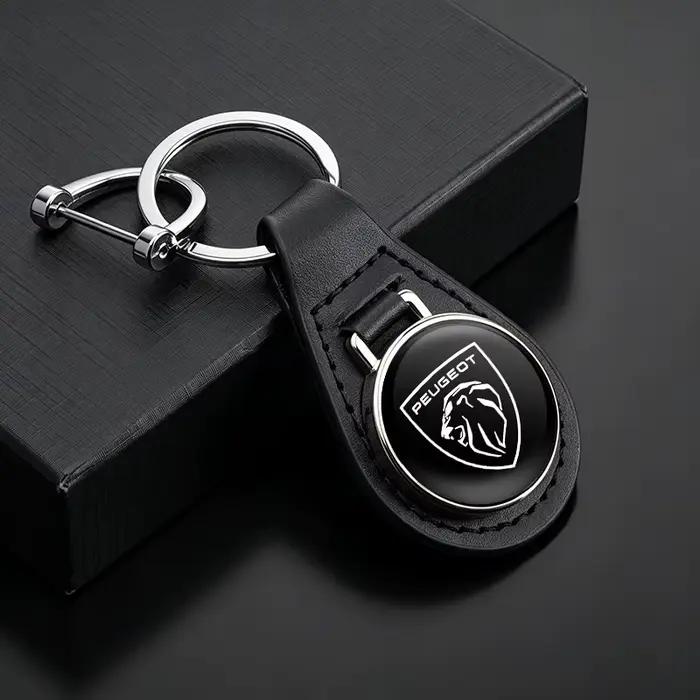 Porte-clés de voiture, accessoires, pendentif, anneaux métalliques pour Peugeot 408 4008 308 3008 Rifter 5008 508 2008 208 Rcz 407 108 306