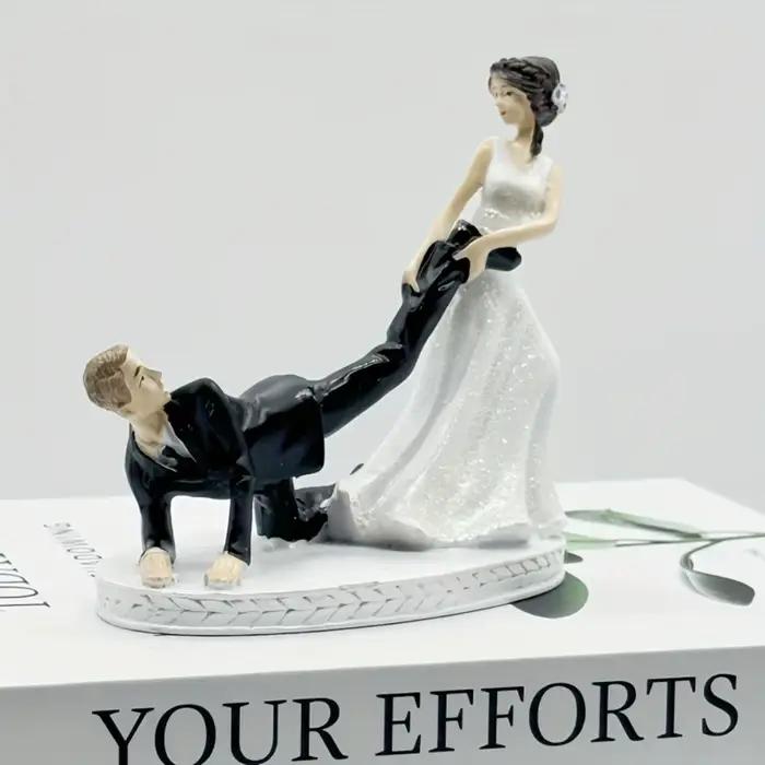 Sculpture de mariés en résine moderne pour célébrer l'amour occasions spéciales anniversaires mariage saint valentin cadeau unique